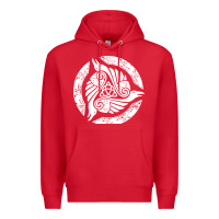 Red celtic trinity knot crow spiritual mandala Premium Hoodie - artisFamous