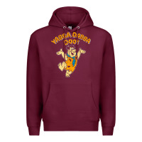 Burgundy yabba dabba doo Premium Hoodie - artisFamous