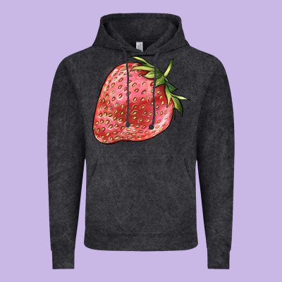 Strawberry Vintage Hoodie Designed By Barkaloodesign