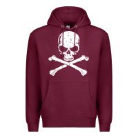 Burgundy pirates adults pirates skull crossbones beard Premium Hoodie - artisFamous