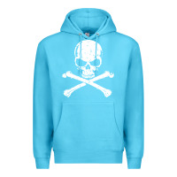 Ocean Blue pirates adults pirates skull crossbones beard Premium Hoodie - artisFamous