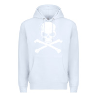 White pirates adults pirates skull crossbones beard Premium Hoodie - artisFamous