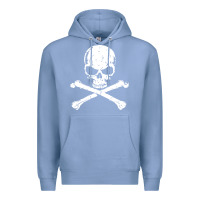 Colony Blue pirates adults pirates skull crossbones beard Premium Hoodie - artisFamous
