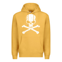 Mustard pirates adults pirates skull crossbones beard Premium Hoodie - artisFamous