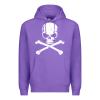 Purple pirates adults pirates skull crossbones beard Premium Hoodie - artisFamous
