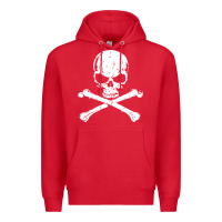 Red pirates adults pirates skull crossbones beard Premium Hoodie - artisFamous