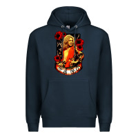 Navy vintage image robert plant Premium Hoodie - artisFamous