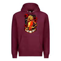Burgundy vintage image robert plant Premium Hoodie - artisFamous
