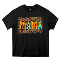Black Leopard Sunflower Mama Heavy Core Tee - RanaPortraitStore