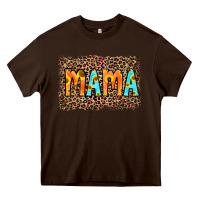Chocolate Brown Leopard Sunflower Mama Heavy Core Tee - RanaPortraitStore