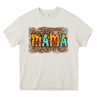 Cream Leopard Sunflower Mama Heavy Core Tee - RanaPortraitStore