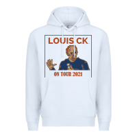 White LOUIS C.K. Premium Hoodie - artisFamous