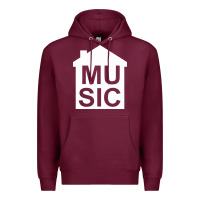 Burgundy house music Premium Hoodie - artisFamous