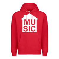 Red house music Premium Hoodie - artisFamous