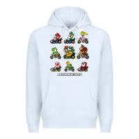 White mariokart Premium Hoodie - artisFamous