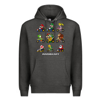 Charcoal Heather mariokart Premium Hoodie - artisFamous