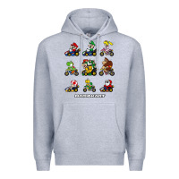 Heather Grey mariokart Premium Hoodie - artisFamous