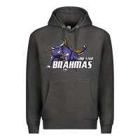 Charcoal Heather lone star brahmas Premium Hoodie - artisFamous
