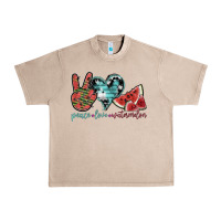 French Oak peace love watermelon Urban Heavy Tee - SublimationCraftShop