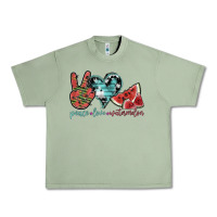 Oil Green peace love watermelon Urban Heavy Tee - SublimationCraftShop