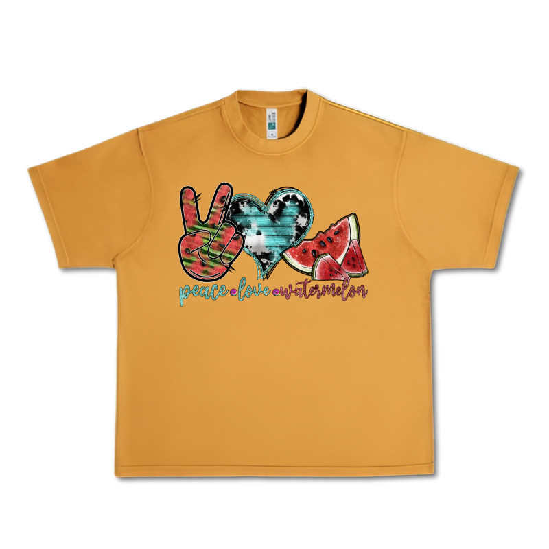 Peace Love Watermelon Urban Heavy Tee by SublimationCraftShop | Teevron
