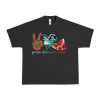 Pigment Black peace love watermelon Urban Heavy Tee - SublimationCraftShop