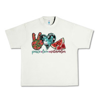 Pistachio peace love watermelon Urban Heavy Tee - SublimationCraftShop
