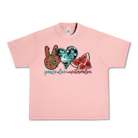Salmon peace love watermelon Urban Heavy Tee - SublimationCraftShop