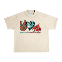 Sandshell peace love watermelon Urban Heavy Tee - SublimationCraftShop