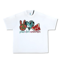 White peace love watermelon Urban Heavy Tee - SublimationCraftShop