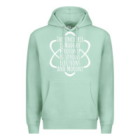 Seafoam funny science geek universe is made of morons white Premium Hoodie - artisFamous