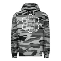 Slate Camo funny science geek universe is made of morons white Premium Hoodie - artisFamous