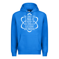 True Royal funny science geek universe is made of morons white Premium Hoodie - artisFamous