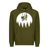 Army Green xenomorph phone home funny Premium Hoodie - artisFamous