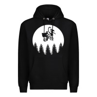 Black xenomorph phone home funny Premium Hoodie - artisFamous