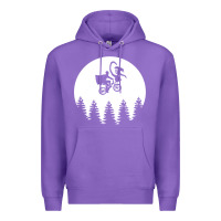 Purple xenomorph phone home funny Premium Hoodie - artisFamous