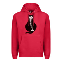 Cardinal Cat with Fish Bone Premium Hoodie - artisFamous