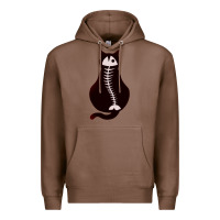 Chestnut Cat with Fish Bone Premium Hoodie - artisFamous