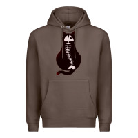 Coffee Cat with Fish Bone Premium Hoodie - artisFamous