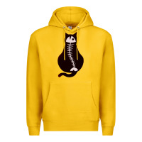 Lemon Cat with Fish Bone Premium Hoodie - artisFamous