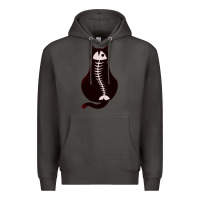 Smoke Cat with Fish Bone Premium Hoodie - artisFamous