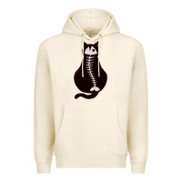 Tofu Cat with Fish Bone Premium Hoodie - artisFamous