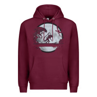 Burgundy alien mata Premium Hoodie - artisFamous