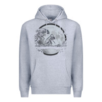 Heather Grey alien mata Premium Hoodie - artisFamous