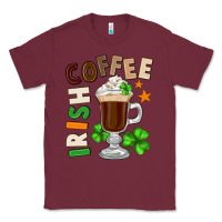 Burgundy Irish coffee St. Patrick's Day Classic Tee - FaDigitalArtStudio