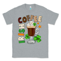 Heather Grey Irish coffee St. Patrick's Day Classic Tee - FaDigitalArtStudio