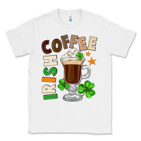 White Irish coffee St. Patrick's Day Classic Tee - FaDigitalArtStudio