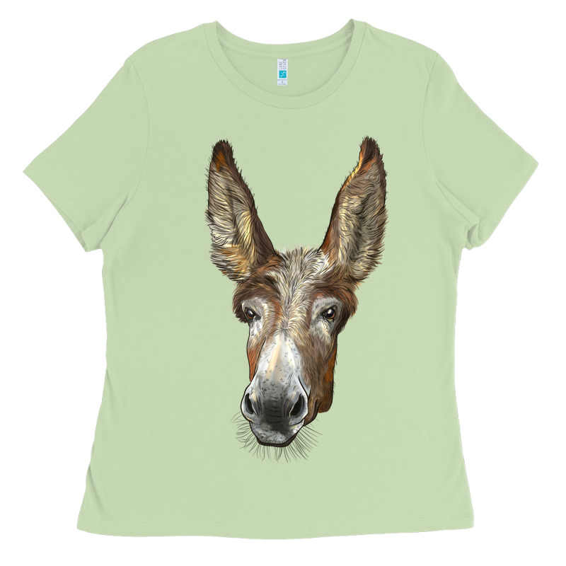 American Mammoth Jackstock Donkey  Face Ladies Tee by LillyAllenDesigns | Teevron