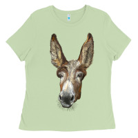 Matcha american mammoth jackstock donkey  face Ladies Tee - LillyAllenDesigns