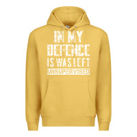 Antique Gold in my defence i was left unsupervised Premium Hoodie - artisFamous